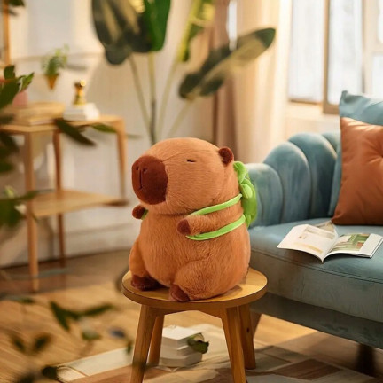 TG81321 CAPYBARA MIT RUCKSACK PLÜSCH MASCOTCHEN GESCHENK MICKEY KAPI