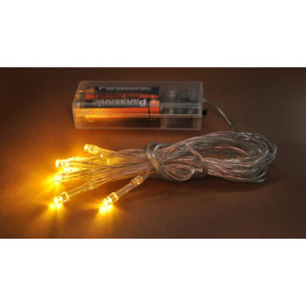KK81CB WEIHNACHTSBAUMBELEUCHTUNG 10LED FÜR WEIHNACHTSBAUM BATTERIEN AA WARM WEISS