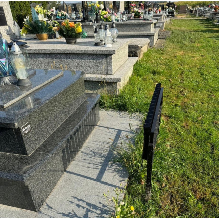 MEB8275 KLAPPBARE BANK 68CM LANG SCHWARZ FÜR GARTEN ZU FRIEDHOF FRIEDHOF