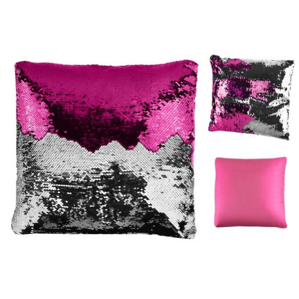 5439 Magic Pailletten Kissen Doppelseitig Großes Kissen rosa