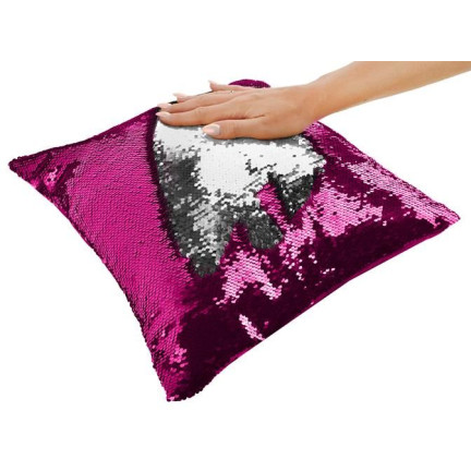 5439 Magic Pailletten Kissen Doppelseitig Großes Kissen rosa