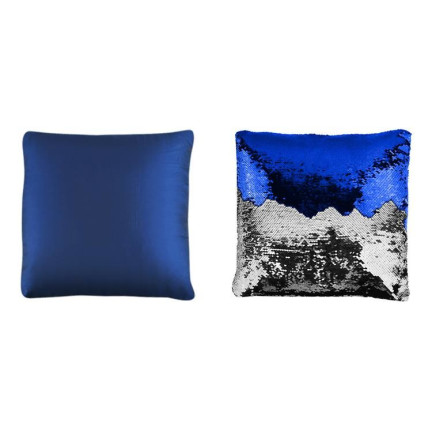 5441 Magic Pailletten Kissen Doppelseitig Großes Kissen blau