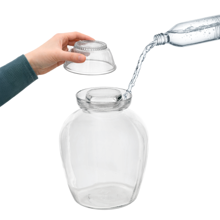 Gärgefäß zum Einlegen von Gurken, mit Wasserkragen, 8,5 l