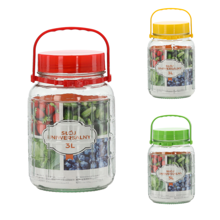 Universelles Vorratsglas, mit Kunststoffdeckel, 3 l