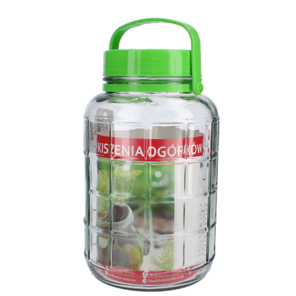 Glasgefäß zum Einlegen von Gurken und Kohl sowie für andere Konserven, vielseitig einsetzbar, 5 l