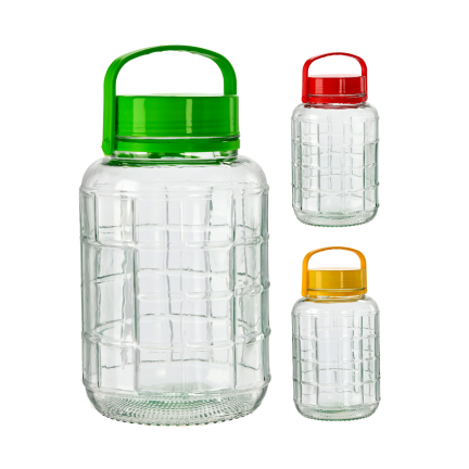 Glasgefäß zum Einlegen von Gurken und Kohl sowie für andere Konserven, vielseitig einsetzbar, 5 l