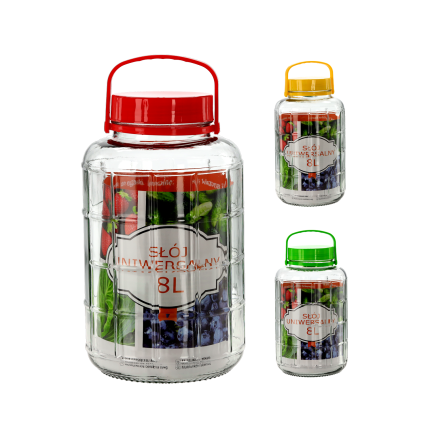 Glasgefäß zum Einlegen von Gurken und Kohl sowie für andere Konserven, vielseitig einsetzbar, 5 l