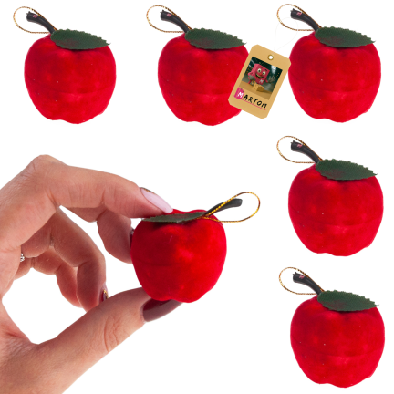 TG76403 Äpfel, Apfel-Anhänger, Styropor-Kugeln, 6 Stück, für Weihnachtsgestecke und Kränze