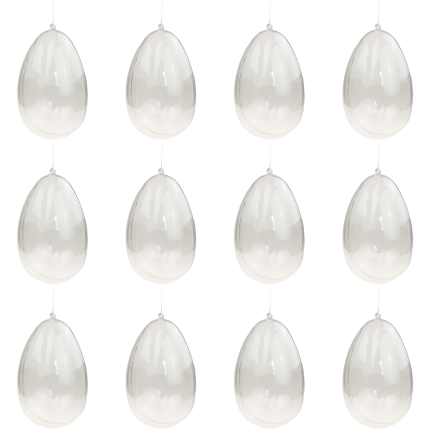 TG60439-1 Acryl-Eier PLASTIC faltbarer Anhänger 13CM 12 PUT