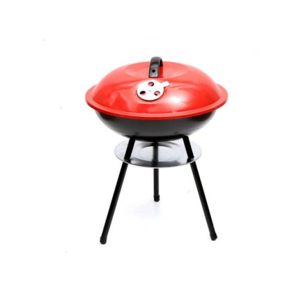 TG71417 HOLZKOHLEGRILL FÜR GARTENBRIKETTS RUND MIT DECKEL TRAGBARER ASCHEKASTEN