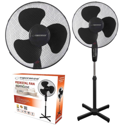 EHF001KK BODENVENTILATOR VENTILATOR ZYLKULATOR LEISTUNGSSTARK 50W STEHEND SCHWARZ EFFIZIENT