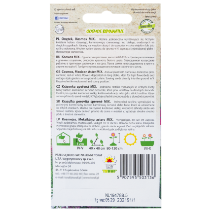 R3136 EINTAGSFLIEGE KOSMOS MIX FARBEN EINTAGSFLIEGE BLUMENSAMEN 1G FÜR GARTENBEETE