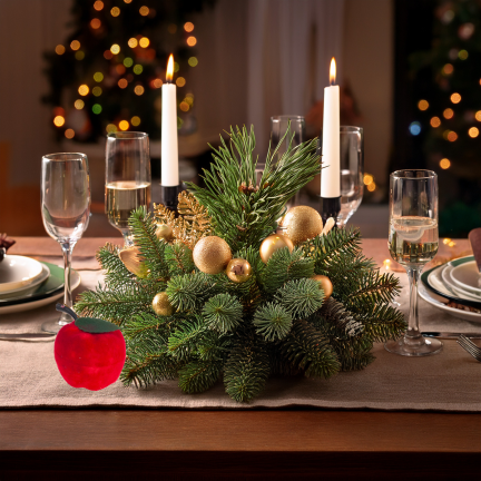 TG76403 Äpfel, Apfel-Anhänger, Styropor-Kugeln, 6 Stück, für Weihnachtsgestecke und Kränze