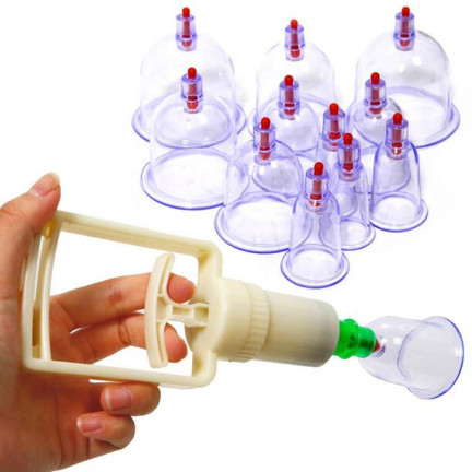 KK15 chinesische Blasen ohne Blasen für Cellulite 12er Pack mit Pumpe