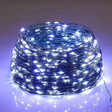 TG73524-1 Weihnachtsbaumbeleuchtung, grüner Draht, batteriebetrieben, kaltweißes Licht, 40 LEDs