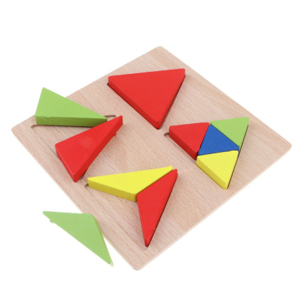 TG50025 dreieckige Holzfiguren Puzzle Brüche