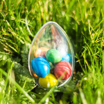 TG35237 ACRYL-EI TRANSPARENTES FALT-EI 6CM PLASTIK-OSTEREI
