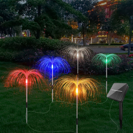 TG71397 SOLAR LAMPE 2PCS/GARTEN LED QUALLE STAMPFENDES LICHT