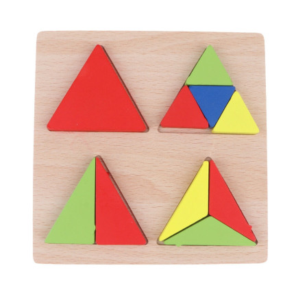 TG50025 dreieckige Holzfiguren Puzzle Brüche