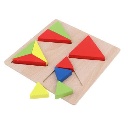 TG50025 dreieckige Holzfiguren Puzzle Brüche
