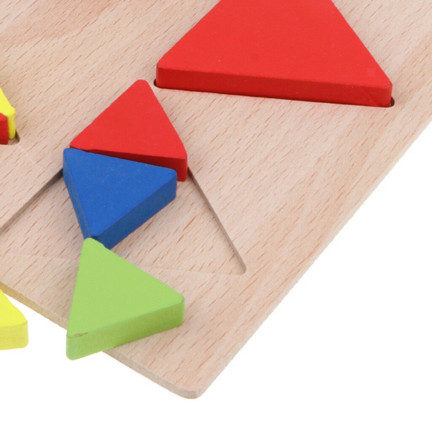 TG50025 dreieckige Holzfiguren Puzzle Brüche