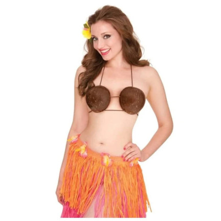 Hawaii-BH aus Kokosnussschalen, Kostüm, Partykleidung, 1 Stück