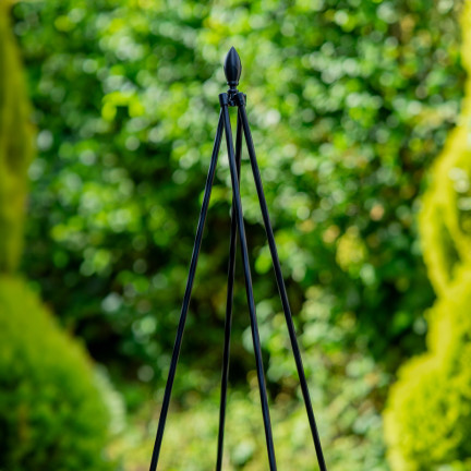 Gartenpergola in Obelischenform, Rankhilfe für Kletterpflanzen, dekorative Spitze, 180 cm