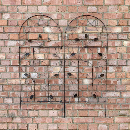 Gartengitter, Garten-Spalier, Stütze für Kletterpflanzen, 2 Stück