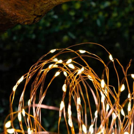 TG64619 Lichterketten, Solar Garten, Draht 100 led warm