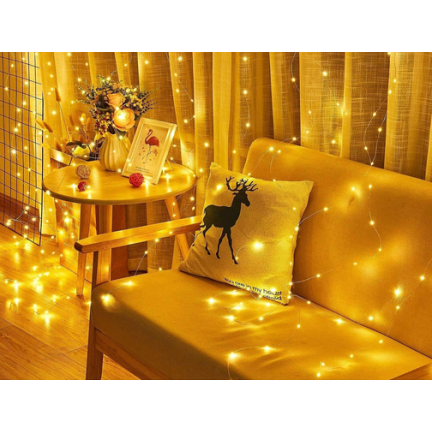 DC-27 LICHTVORHANG 3X3M WEISSE WARME LICHTER WEIHNACHTSDEKORATION