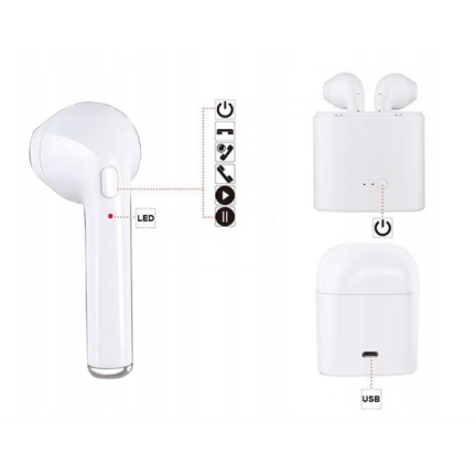 85166BEZWIRKELKOPFHÖRER i7S TWS POWERBANK