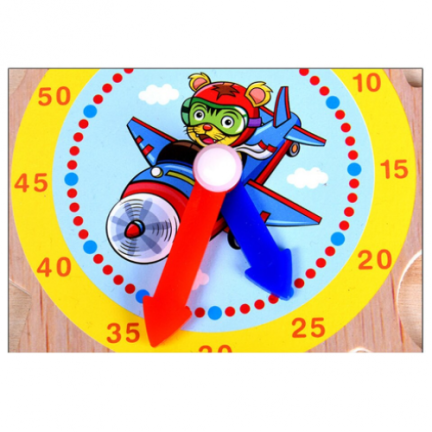 TG50015 HOLZ LERNUHR ZAHLEN BLÖCKE PUZZLES