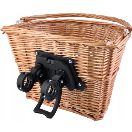 NN44 Korb aus Weidengeflecht für das Fahrrad, beige