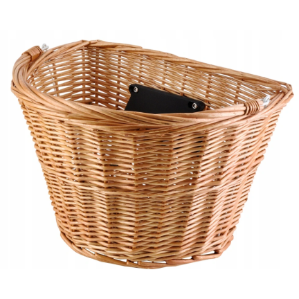 NN44 Korb aus Weidengeflecht für das Fahrrad, beige