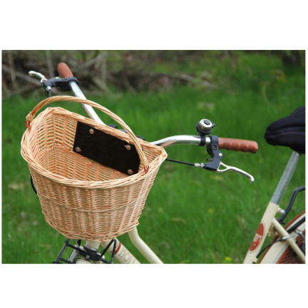 NN44 Korb aus Weidengeflecht für das Fahrrad, beige