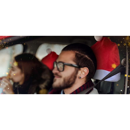 TG76548 Kopfstützenbezüge für das Auto, Weihnachtsmann-Mütze, 4er-Set