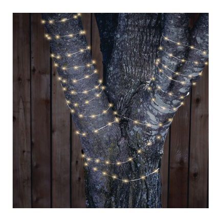TG64619 Lichterketten, Solar Garten, Draht 100 led warm