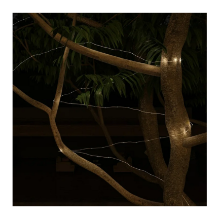 TG64619 Lichterketten, Solar Garten, Draht 100 led warm
