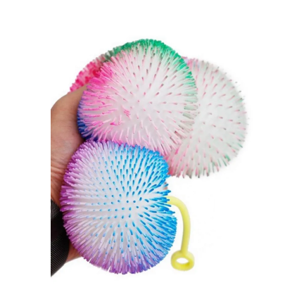 LED-Knetball, leuchtender Sensorball mit Noppen, „Flashing Squirrel“, verschiedene Farben