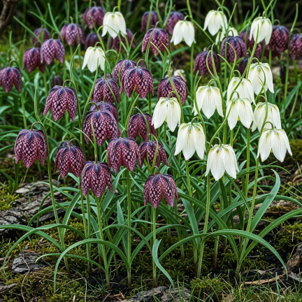 Fritillaria meleagris Mix, Schachblume, Blumenzwiebeln, Größe 6/7, 50 Stück