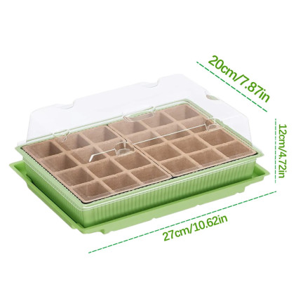 TG71428 MINI GLARNIA INSPEKT Torf Töpfe GROWER DISTRIBUTION 24 Fächer + Tray