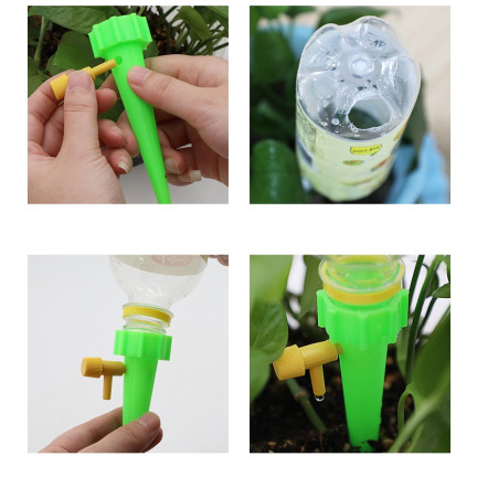 TG64374 BEWÄSSERUNGSGERÄT WASSERSPENDER FÜR BLUMENTOPF PFLANZEN MIT WASSERHAHN 10PCS.