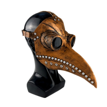 Maske des Pestdoktors, Steampunk, mit langem Schnabel, Kostüm, Halloween