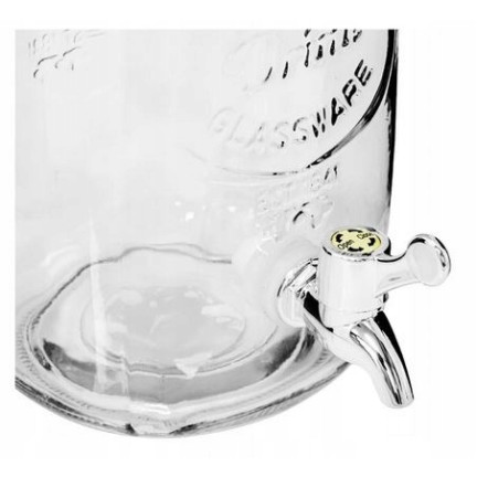 Krug mit Ausgießer, Krug für Limonade, mit Ausgießer, aus Glas, 4 l