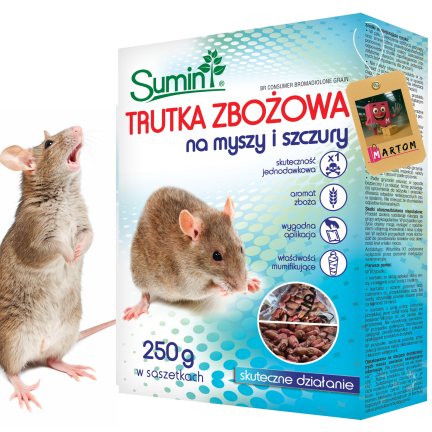 SUM60 SUMIN GIFT FÜR MÄUSE RATTEN NAGETIERE GETREIDE 29PPM 250G(2X125G)