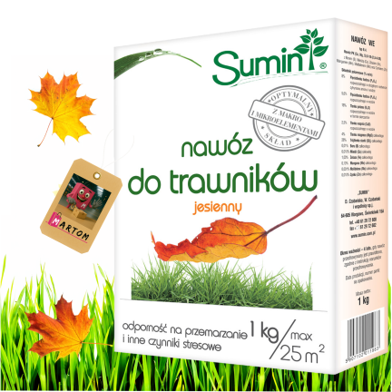 SUM68 SUMIN RASENDÜNGER 1KG HERBST OPTIMALE ZUSAMMENSETZUNG