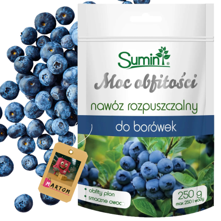 Löslicher Dünger für Heidelbeeren, „Moc obfitości“ 250 g, Heidelbeere