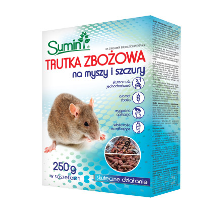 SUM60 SUMIN GIFT FÜR MÄUSE RATTEN NAGETIERE GETREIDE 29PPM 250G(2X125G)