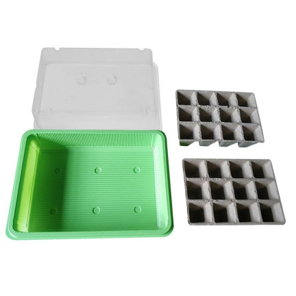 TG71428 MINI GLARNIA INSPEKT Torf Töpfe GROWER DISTRIBUTION 24 Fächer + Tray