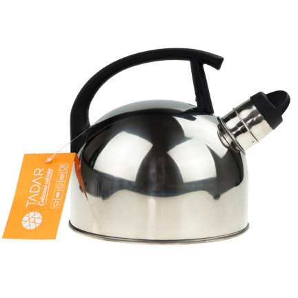 TD20 Edelstahl rostfrei Kessel 1,5 l silberfarben für INDUKTION UND GASBRENNER
